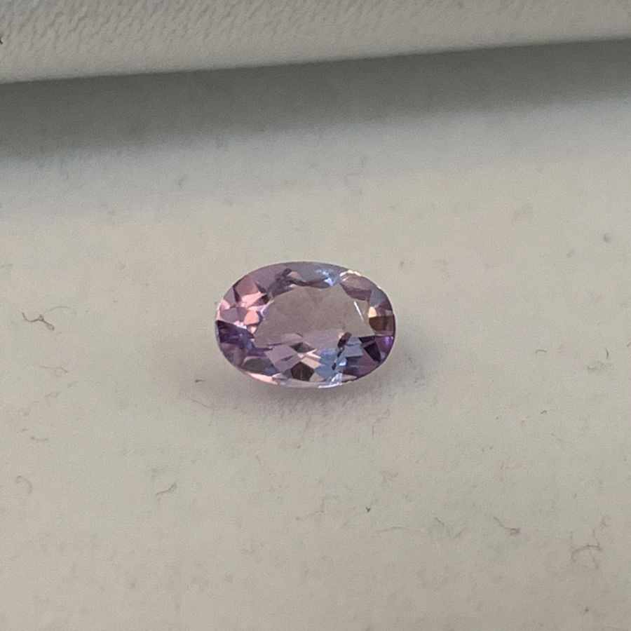 6 x 4mm, Pink Rose de France oval - Click Image to Close